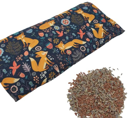 Augenkissen mit Lavendel und Leinsamen- Mischung aus Baumwollstoff Fuchs
