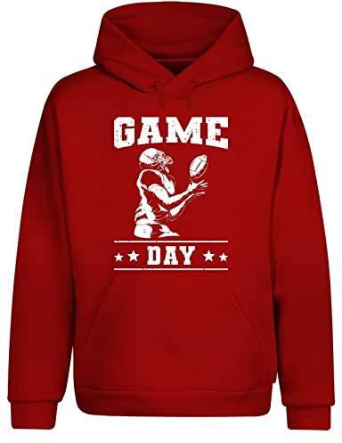 tshirtladen American Football Game Day-Design Hoodie, Farbe: Rot, Größe: XXX-Large