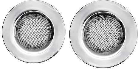 Angoily 2pcs Stainless Steel Sink Strainer Floor Drain Filter Garbage Hair Catcher for Kitchen Bathroom Style b c