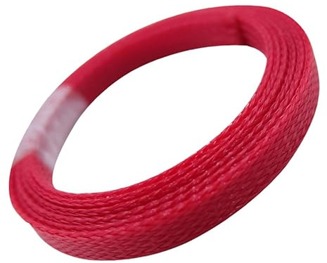 2/10 m isolierter erweiterbarer geflochtener Schlauch 4/6/8/10/12/14/18/20/25 mm hochdichter Schutz-Kabelschlauch, rot, 3 mm, 2 m