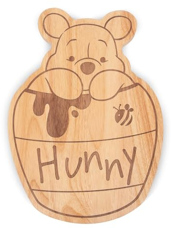 PICNIC TIME Disney Winnie Puuh Servierbrett, Charcuterie Board Set, Holz Schneidebrett (Parawood)
