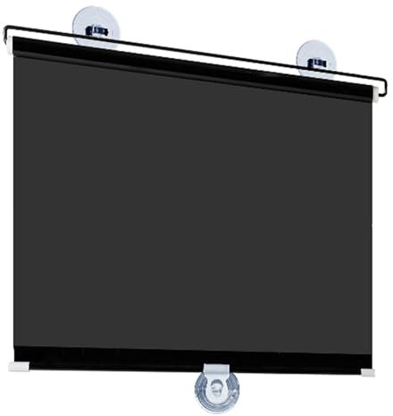 MZZHEDIE Rollo mit Saugnapf,Fensterrollos,Sonnenschutz Rollo Innen,Verdunkelungsrollo Ohne Bohren,UV-Schutz,Ausziehbare Sonnenschirme,für Wohnzimmer,Küche,Büro,Auto,Schwarz (W58×H125cm/23×49in)