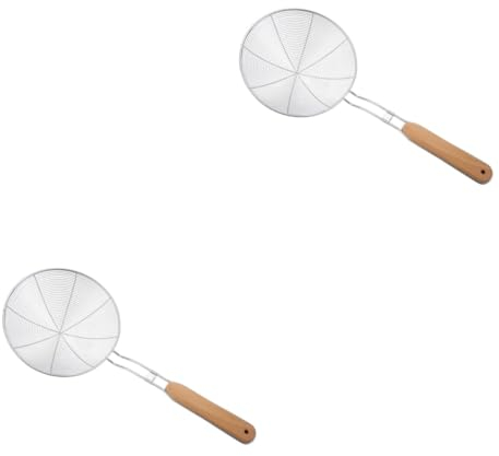 TOPBATHY 2pezzi Inossidabile Scolapasta Per Frittura Strainer Per e Filtraggio Utensili Multifunzionali Resistente e Facile
