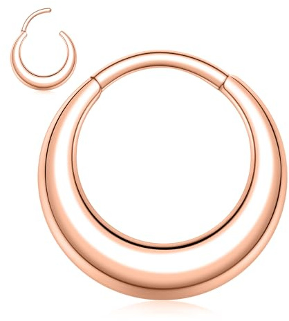 AROWRO 316L Surgical Steel Septum Ring Nose Ring Hoop Hypoallergenic Cartilage Daith Earring Conch Rook Tragus Earlobe Piercing Jewerly for Women Men