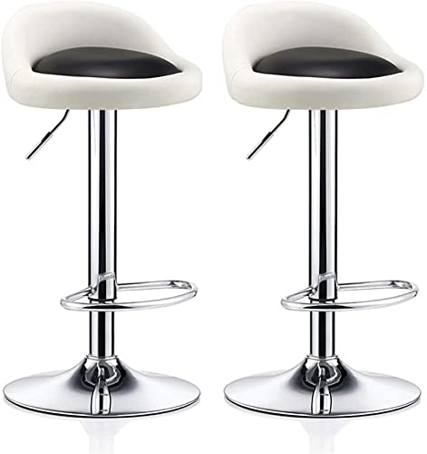 Barhocker, verstellbare Barhocker, moderne Barhocker aus Metall im Industriedesign, 2er-Set, Drehhocker für drinnen und draußen, Thekenhöhe, Küchenhocker, Barstühle mit Fußstütze, Kneipensitz, Theken
