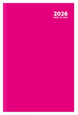 Sixstore Veckokalender 2026, A5-storlek, Trendig färg, A5-storlek, med bandbokmärke, Rosa modekalender, Skolkalender 2026, Kontorarrangör, Årskalender 2026, Arrangör