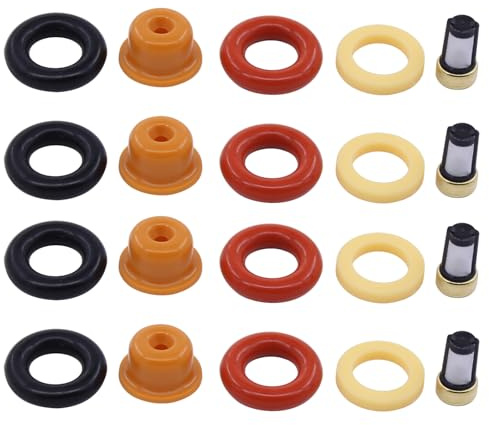 Reparatursatz Einspritzdüse Dichtsatz Einspritzventil Dichtungssatz Kraftstoffeinspritzdüse Filtereinsatz Injektor Dichtung O-Ring Haltekappen Kunststoffring Motorrad für K1 K75 K110 K1200 K589