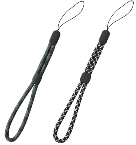 2 Pack Hand Wrist Strap Lanyard for Phone Rope Camera Hand Strap Adjustable Portable Wristlet Compatible with GoPro Camera Phone Case Keys Keychain USB Flash Drive Flashlight Glove Leash