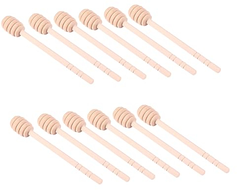 TOPBATHY 12pcs Honey Stirring Rods Honey Dipper Stick for Jam Kitchen Stirring Stick Spoon