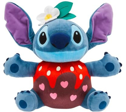 Disney Store Official Stitch Valentine's Day Plushie - Chocolate Dipped Strawberry Design, Embroidered Features, Super Soft Stuffed Animal - Inspired by Lilo & Stitch