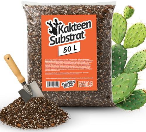 Nils der Pflanzenfreund® Substrat pour Cactus et succulentes 50 L | Terre Premium Riche en nutriments | pour Plantes Grasses et Fleurs | Structure aérée avec Drainage Optimal