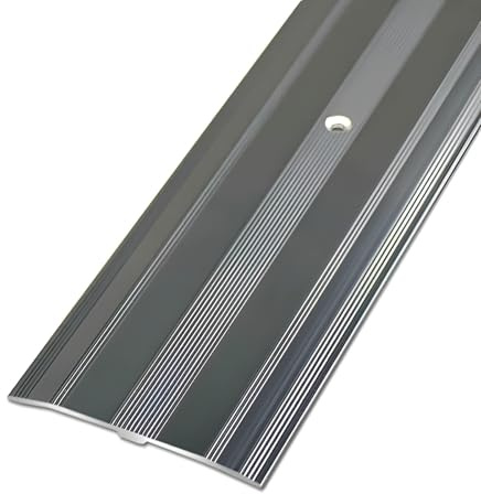 YTYTU 6 cm Breite Türschwellen Leiste Aus Aluminium, Übergangsstreifen, Türübergangsleisten, Ausgleichsprofil Von Holz Zu Fliesen, Zum Verbinden Von Bodenlücken, Schwellenübergang(Gray)