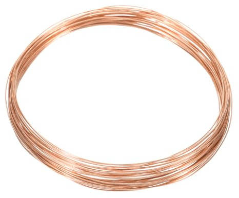 QUARKZMAN 0,5 mm / 24 Gauge Kupferdrähte Bastel 10m Perlen-Drähte Roségold | 1 Rolle, Für die Schmuckherstellung, Anlaufgeschützte, Für Schmuckherstellungszubehör