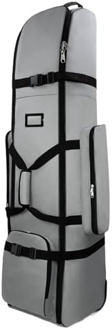 Travel Golf Bags with Wheels, Foldable Heavy Duty Golf Aviation Luggage 12.99x13.78x53.15Inches, Padded Protection, Smooth Rolling Base, Outdoor Storage for Airport Transit, Sports