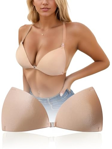 changlizi Stick on Bra for Women Push Up Invisible Halter Adhesive Bras