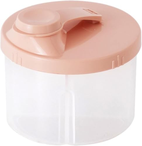 Pink Milk Powder Box,Baby Milk Powder Storage Container,Portable Four, Compartment Milk Powder Dispenser Milk Powder Dispensers