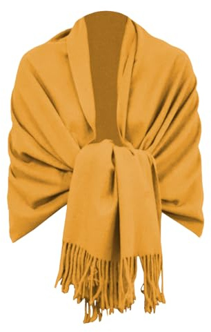 Van Der Rich ® - Echarpe Douce mélange Cachemire Laine - Femme (27-Moutarde)