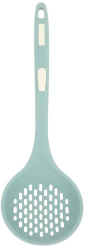 Hemobllo Colador de Silicona para Cocina Colador de Fideos y Espumadera para Cocinar Pasta Arroz y Verduras Cuchara de Silicona para Filtro de Alimentos al Fuego