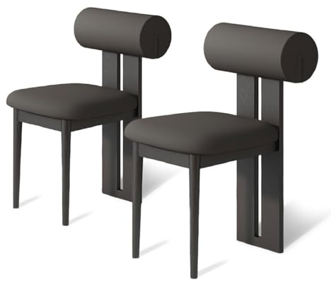 NMVAWIPT Einzigartiges Esszimmerstuhl-Set Aus Holz, Moderner Ledersessel, Stabiles Gestell Und Runde Rückenlehne, Geeignet for Arbeitszimmer Wohnzimmer(Color 1,4pcs)