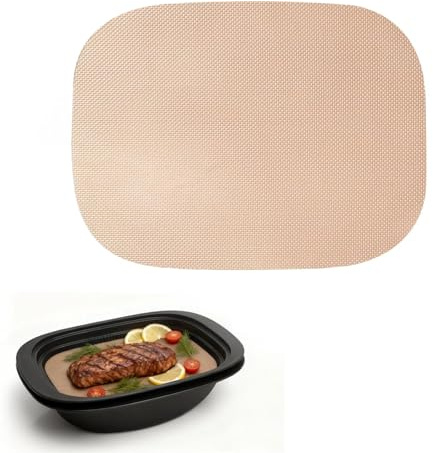 KNUIUYY Permanent Dauerbackfolie für Thermomix TM7 Varoma, Wiederverwendbares Premium-Backpapier • Backunterlage hitzebeständig & antihaftbeschichtet, Hitzebeständig bis 250 °C, Spülmaschinengeeignet