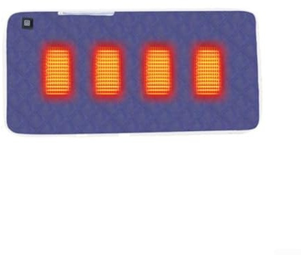 Puupaa Smart beheiztes Sitzkissen, 5 V, wiederaufladbar, per USB aufladbar, 3-Gang-Temperatureinstellung, 4-Zonen-Heizung, faltbar, für Büro, Camping und Außenbereich (Marineblau, 45 x 90 cm)