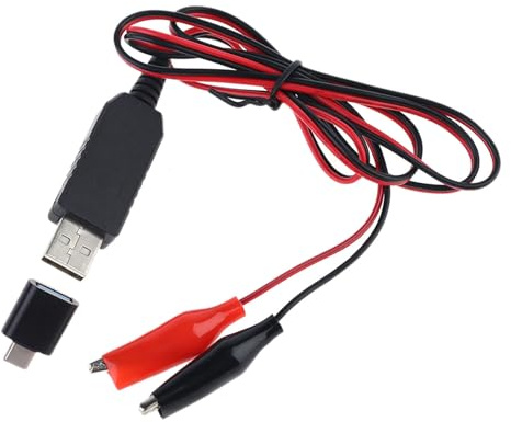 Ccguoea AA C D Battery Eliminators USB 5V to 6V Power Supply Cord Converter Cable with Type-C Adapter for Toy LED Lights No Battery Power Option