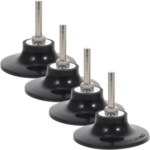 Anneome 4pcs 69mm Disc Pad Holder for Polishing with Roll Lock Fast Clamping, Rubber Backing Plate Sanding Disc Attachment for Power Drill Accessories