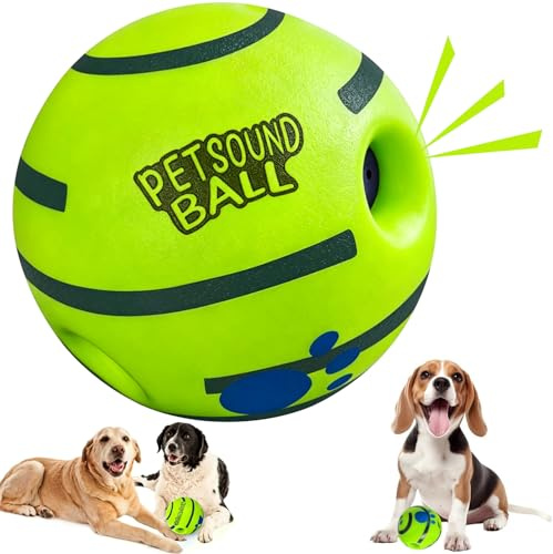 Hundespielzeug Ball, interaktives Hundespielzeug, Quietschbälle für Hunde, Interactive Wobble Wag Giggle Ball, Hundespielzeug für große und mittelgroße Haustiere, lindert Angstzustände