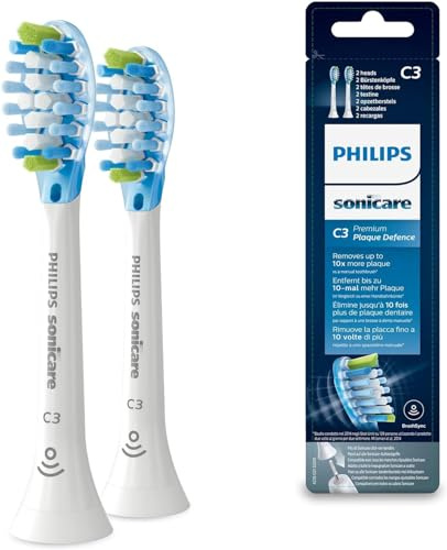 PHILIPS Sonicare AdaptiveClean Standard soniska tandborsthuvuden i originalutförande – förpackning med två enheter i vitt (modell HX9042/17)