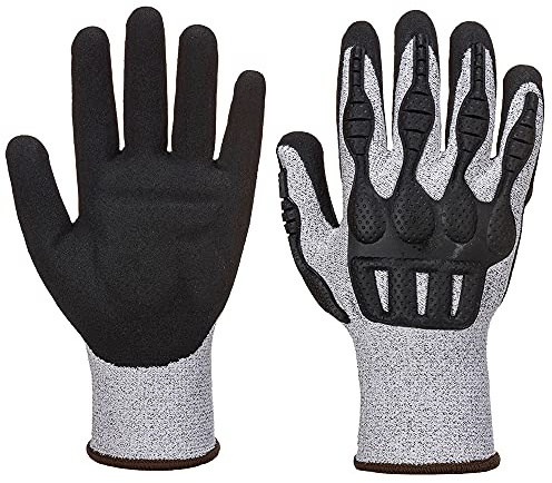 Portwest A723 TPV Impact Cut Resistant Glove Grey/Black, X-Large