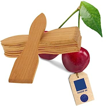 8X HOFMEISTER® Raclette Scraper de hermosa madera de cerezo, 13 cm, protege las sartenes raclette revestidas, espátula para raclette resistente al calor de Europa, robusto accesorio para raclette