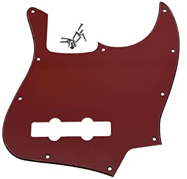 Dopro Jazz Bass J Bass Pickguard für USA/Mexican 4 String FD Jazz Bass rot 3-lagig