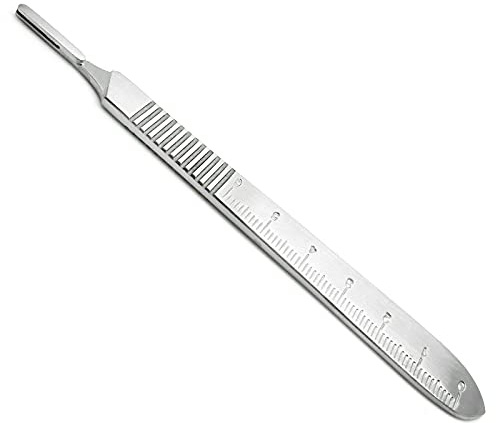 YNR Scalpel Handle No.3 - Fits Various Standard Blades, Surgical for Medical, Podiatry Scalpel, Dental, Sign Craft, Scalpal Cutter, Handle for Craft & Surgery Use