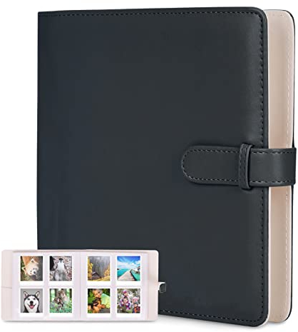 Leebotree Fotoalbum Kompatibel mit Instax Mini/Square Film, Platz für 256 Fotos in Taschen Kompatibel mit Mini 12/11 / Liplay, Square SQ 6 SQ1 SQ40 SP-3 Film (Schwarz)