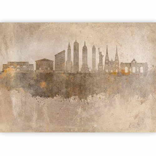 murando Fotomurales New York 300x210 cm XXL Papel pintado tejido no tejido Decoración de Pared decorativos Murales moderna de Diseno Fotográfico Ciudad City Panorama NY como pintado d-C-10002-a-a