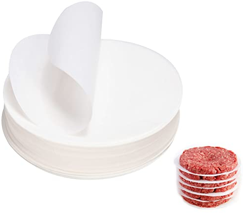 500 Pièces Disques Burger Papier Sulfurisé Antiadhésif, Feuilles Cuisson Steaks Hachés - Diamètre 11 cm