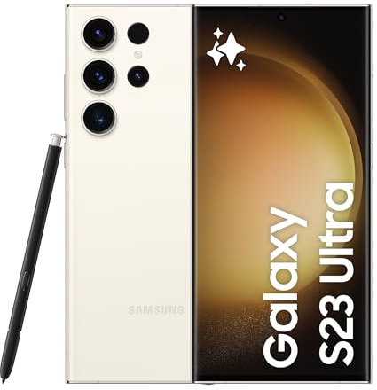 Samsung Galaxy S23 Ultra AI-Android-Smartphone, 512GB, batería de 5.000 mAh, Smartphone sin contrato Cream incl. 36 meses de garantía del fabricante [Exclusivo en Amazon]