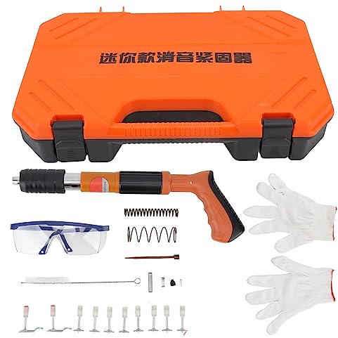 NDNCZDHC Manuelles Nagelpistolen-Set aus Stahl, Elektrisches Nagelpistolen-Werkzeug, Tragbare Mini-Nagelpistole Mit 10 Nägeln, Nagelschießmaschine Für Die Montage von Zementwänden Und Decken