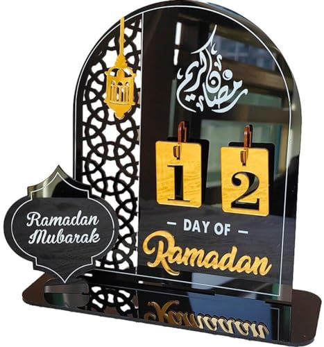 Ramadan Adventskalender 30 Tage Spiegel Ramadan Countdown Kalender Desktop Acryl Ramadan Kalender Tischdekoration
