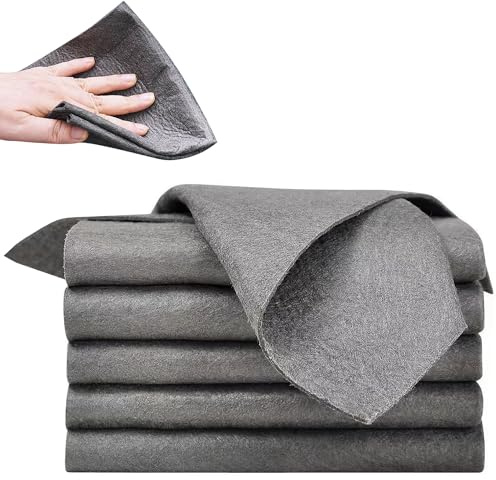 GIKPAX 5Pcs Thickened Magic Cleaning Cloth, 30 * 30CM Microfiber Window Cleaning Cloths Reuseable Magic Cloths for Dusting Cars Kitchen
