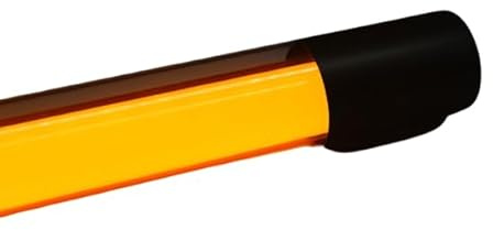 Lichtidee Deluxe Led Leuchtstab IP20 63cm orange 10Watt Party Deko Schaufenster farbig bunt mit schwarzem Anschluß Kabel und schwarz matter Folie