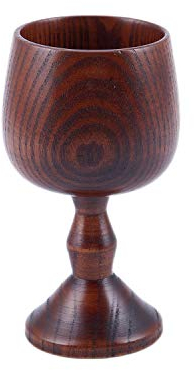 Eighosee Jujube Weinkelch aus Holz, Wasserbecher, 100 ml