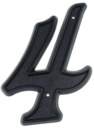 YMYGCC 139 mm großes 3D-Hausnummern-Türhaus-Adressnummern for Hausnummer, digitales Tür-Außenschild, 5,5 Zoll. Schwarzer ABS-Kunststoff