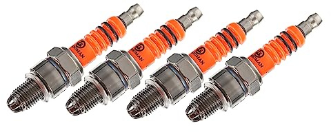 iplusmile 4 Stück Dreipoliger Zündstecker Stecker Ersatzteile Für Motorroller Motorräder Dreibacken Design Effiziente Verbrennung Und Langlebigkeit