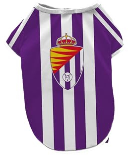 CyP Brands Real Valladolid T-Shirt, Hundebekleidung, Fußballtrikot, Größe S, Violett, offizielles Produkt