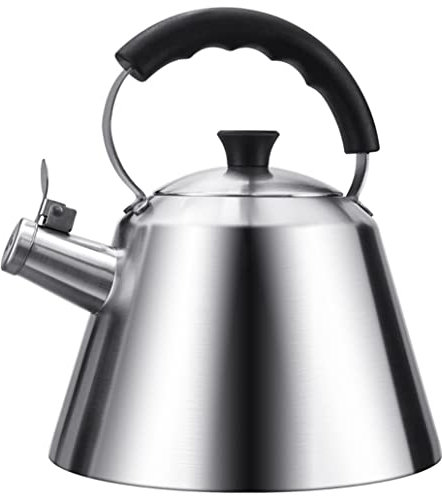 ASHSDI Bouilloire Gaz, Bouilloire À Thé 3L Bouilloire Sifflante Théière en Acier Inoxydable Bouilloires avec Poignée Résistante À La Chaleur Bouilloire Vintage