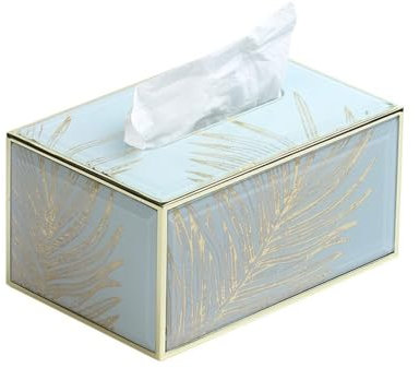Kosmetiktücher Box Taschentuchbox aus Glas for den Haushalt, Taschentuchbox for den Esstisch, leichte Luxus-Taschentuchbox im Wind, Ornamente, Serviettenbox for Wohnzimmer, Couchtisch für Esszimmer Ba