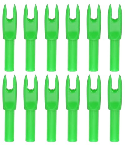 PATIKIL Flèches de Tir à l'arc Nocks 4.2mm, 12 Pcs Insert en Plastique Nock de Flèche de Remplacement pour La Chasse au Tir à l'arc Arc Composé Recurve, Vert