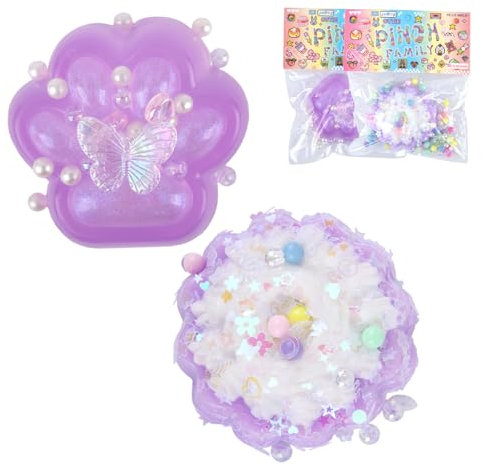 GWAWG Squeeze Spielzeug, 2Pcs Kawaii Flauschige Sensorische Spielzeug, Anti Stress Taba Squishy Pfote, Cat Paw Squeeze Toy, Katzenpfoten Quetschspielzeug mit Bällen Lustig Anti Stress und Angst Relief
