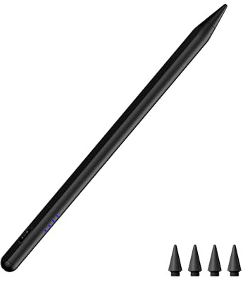 iPad Stift,Pencil für i Pad(2018-2026) Hohe Empfindlichkeit und Schnellladung,Palm Rejection und Neigungssensitivität für iPad6/7/8/9/10/A16, Mini5/6, Air3/4/5/M2/M3/M4, Pro12.9/11/M4/M5-Schwarz